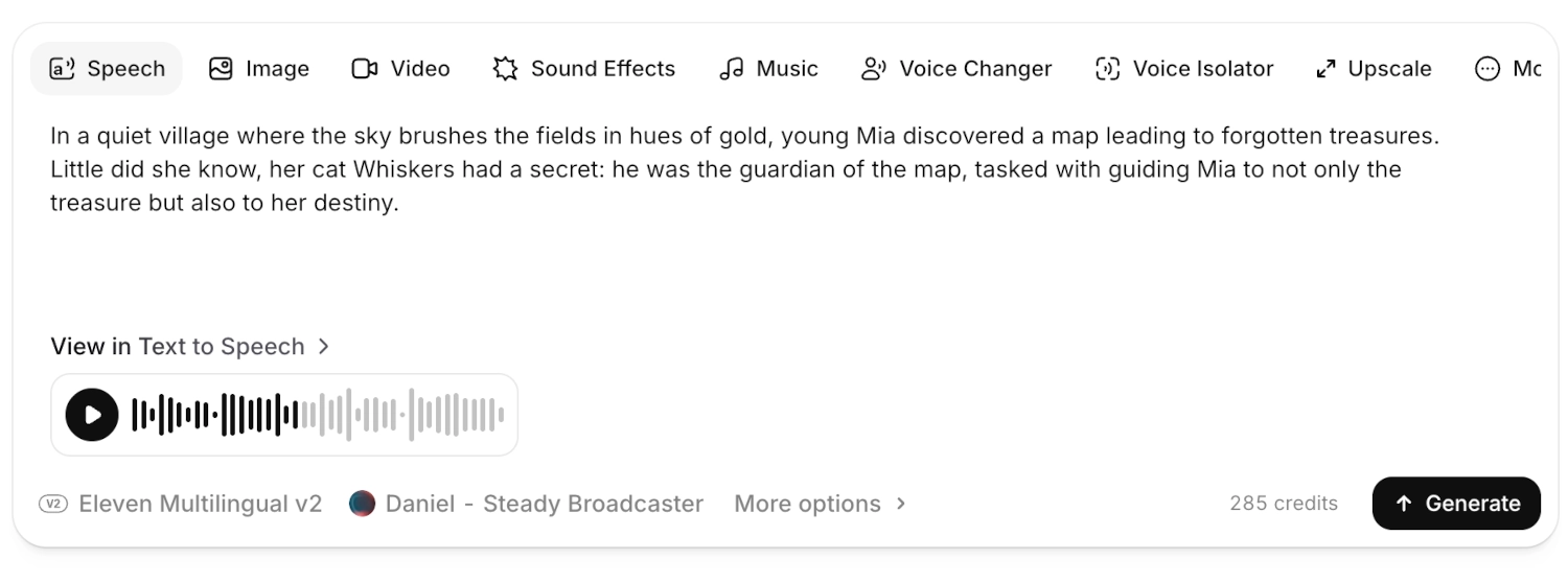 ElevenLabs text to speech